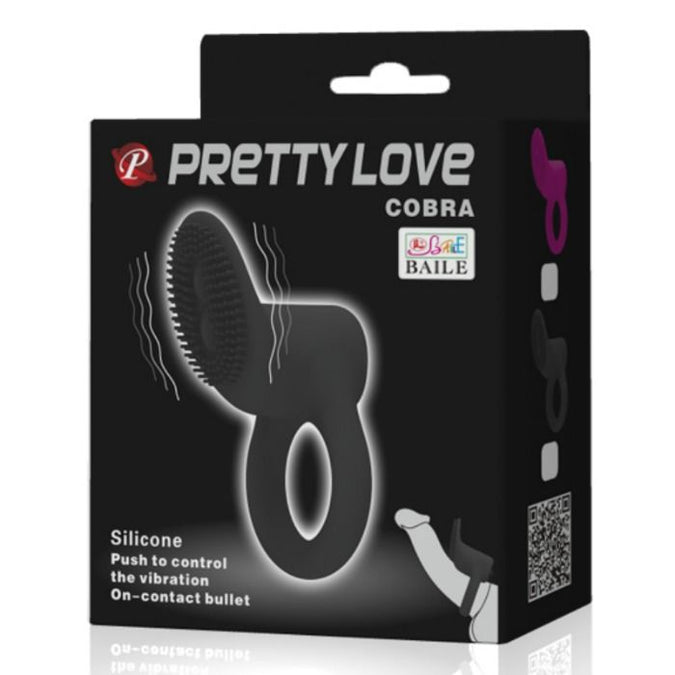 PRETTY LOVE - COBRA VIBRATORRING ZWART