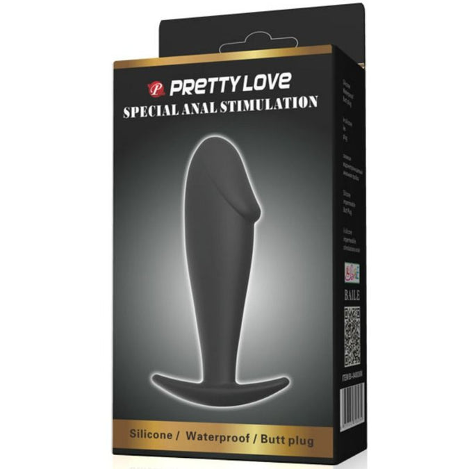 PRETTY LOVE - AALPLUG SILICONEN PENISVORM ZWART