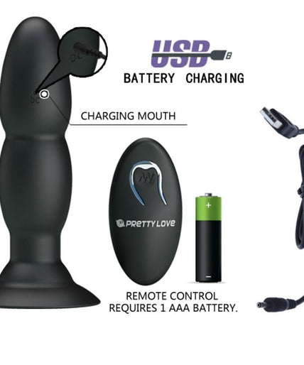 PRETTY LOVE - PLUG VIBRATOR AND ROTATION BY REMOTE CONTROL