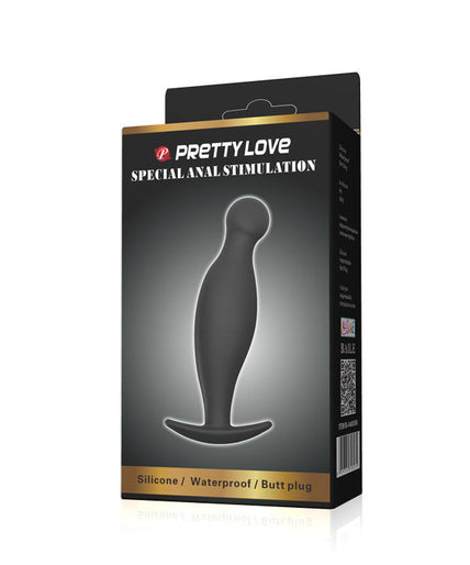 PRETTY LOVE - SILICONE ANAL PLUG 11.7 CM BLACK