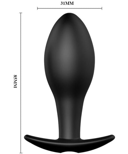 PRETTY LOVE - ANAL PLUG ANCHOR FORM SILICONE 12 VIBRATION MODES BLACK