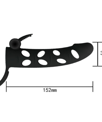 PRETTY LOVE - SILICONEN OVERTREK MET TRILLING 15,2 CM
