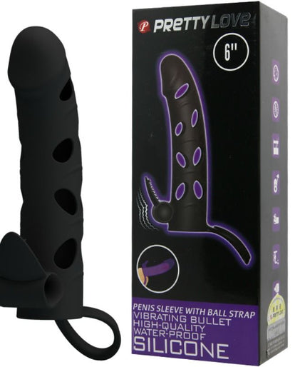 PRETTY LOVE - SILICONEN OVERTREK MET TRILLING 15,2 CM