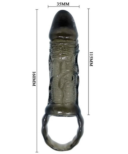 BAILE - PENIS EXTENSION SHEATH WITH STRAP FOR TESTICLES 11.5 CM