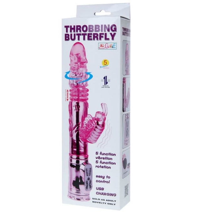 Baile – Oplaadbare vibrator met rotatie en kloppende Butterf stimulator