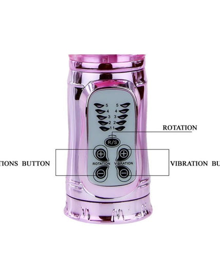 BAILE - RECHARGEABLE VIBRATOR WITH ROTATION AND THROBBING BUTTERF STIMULATOR