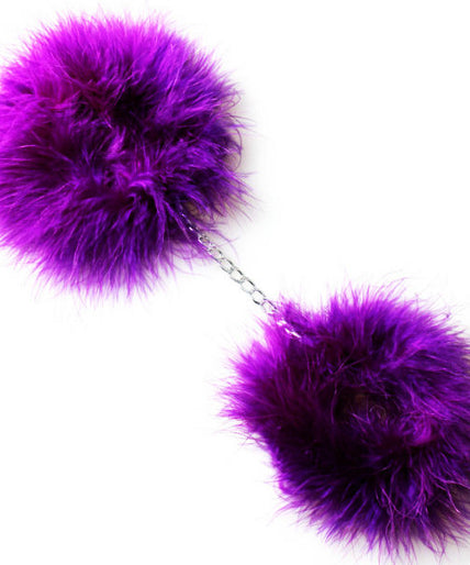 SECRETPLAY - PURPLE MARABOU HANDCUFFS