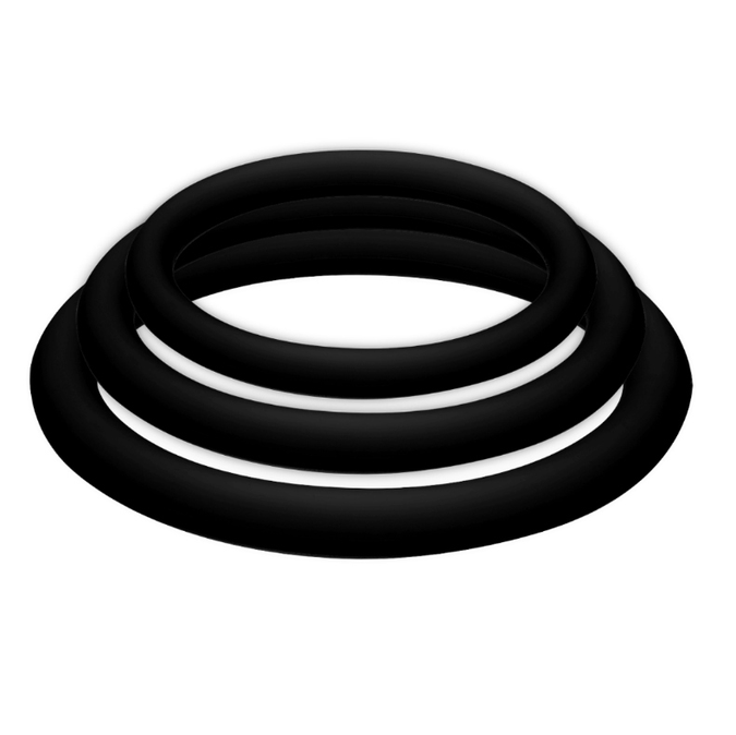 Joydivision Potenzduo – Plus 3 Zwarte Ringen Set - S, M, L