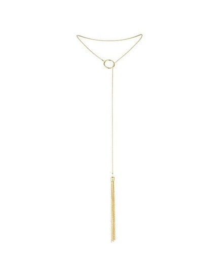 BIJOUX - MAGNIFIQUE METAL NECKLACE WITH GOLDEN FRINGES