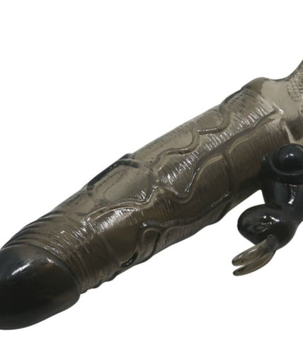 BAILE - STOUTE MAN PENIS COVER MET KONIJN ZWART 16,5 CM