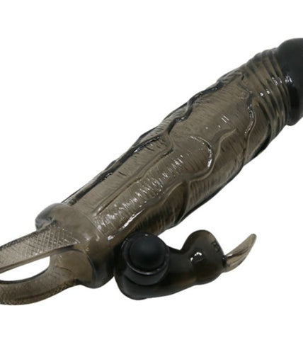 BAILE - STOUTE MAN PENIS COVER MET KONIJN ZWART 16,5 CM