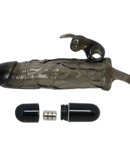 BAILE - STOUTE MAN PENIS COVER MET KONIJN ZWART 16,5 CM