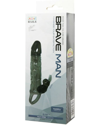 BAILE - STOUTE MAN PENIS COVER MET KONIJN ZWART 16,5 CM