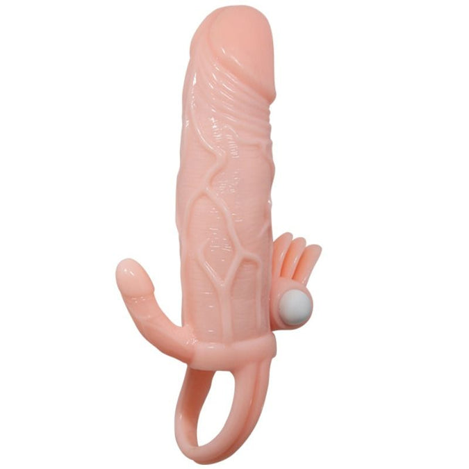 Baile – Brave Man Penisabdeckung mit Klitoris- und Analstimulation Flesh 16,5 cm