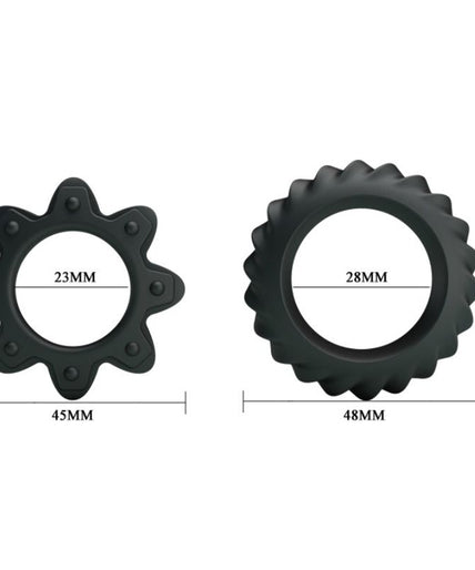 BAILE - KIT 2 RING FLOWERING SILICONE RINGS