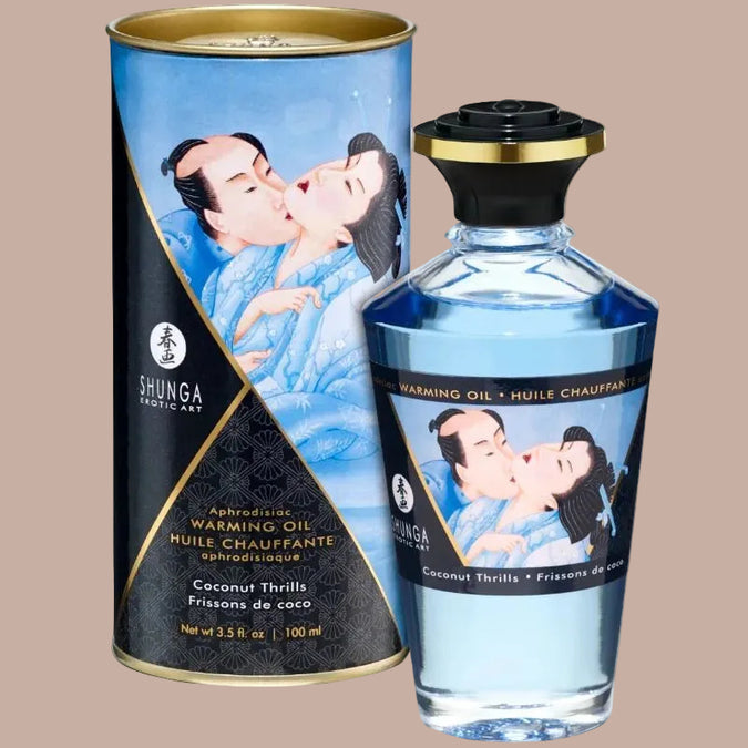 Shunga – Kokos Smaak Warmte-effect Massageolie 100ml