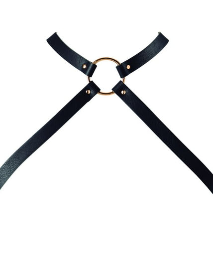 BIJOUX - INDISCRETS MAZE CROSSED CHEST HARNESS BLACK