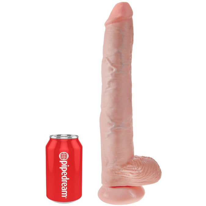 King Cock – Dildo with Balls Flesh 35.6 cm
