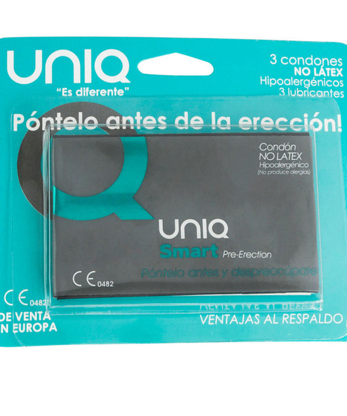 UNIQ - SMART LATEX FREE PRE-ERECTION CONDOMS 3 UNITS