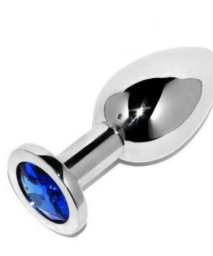 METAL HARD - ANAL PLUG DIAMOND BLUE SMALL 5.71CM