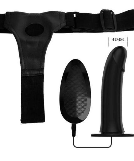 PRETTY LOVE - VITO STRAP ON WITH HOLLOW DILDO AND VIBRATION 17.3 CM