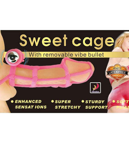 BAILE - SWEET 10 RHYTHMS SILICONE COVER AND RING FOR THE PINK PENIS