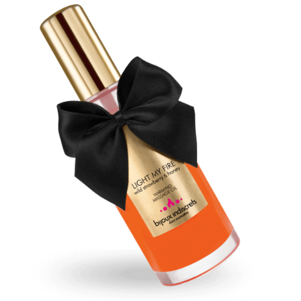 Sieraden – Massageolie met verwarmend effect en aardbeienaroma