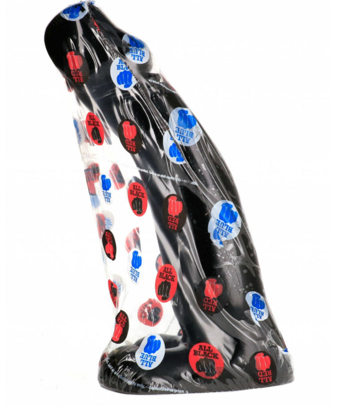 GEHEEL ZWART - REALISTISCHE ZWARTE FISTINGDILDO 29 CM