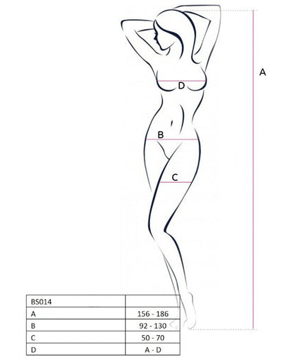PASSION - WOMAN BS014 WITTE BODYSTOCKING EEN MAAT