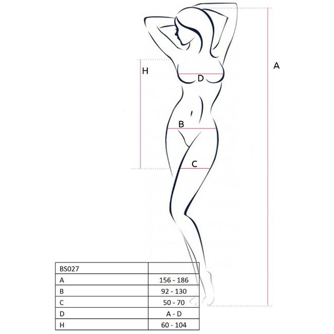 Passie – Dames Bs027 Bodystocking Rode Jurk Stijl One Size