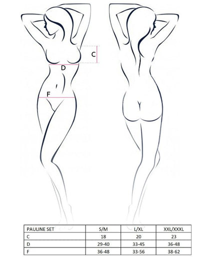 PASSION - VROUW PAULINE SET 3-DELIG MAAT S/M