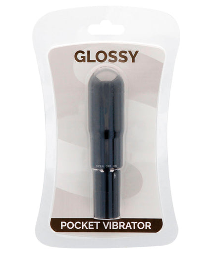 GLOSSY - POCKET VIBRATOR BLACK