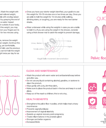 LESLIE - KEGEL FIT PELVIC MUSCLE TRAINING SET 6 WEIGHTS