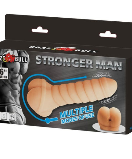 CRAZY BULL - MULTIFUNCTIONELE PENIS 21,8 CM