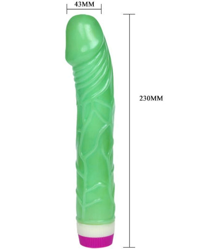 BAILE - WAVES OF PLEASURE VIBRATOR 23 CM GREEN