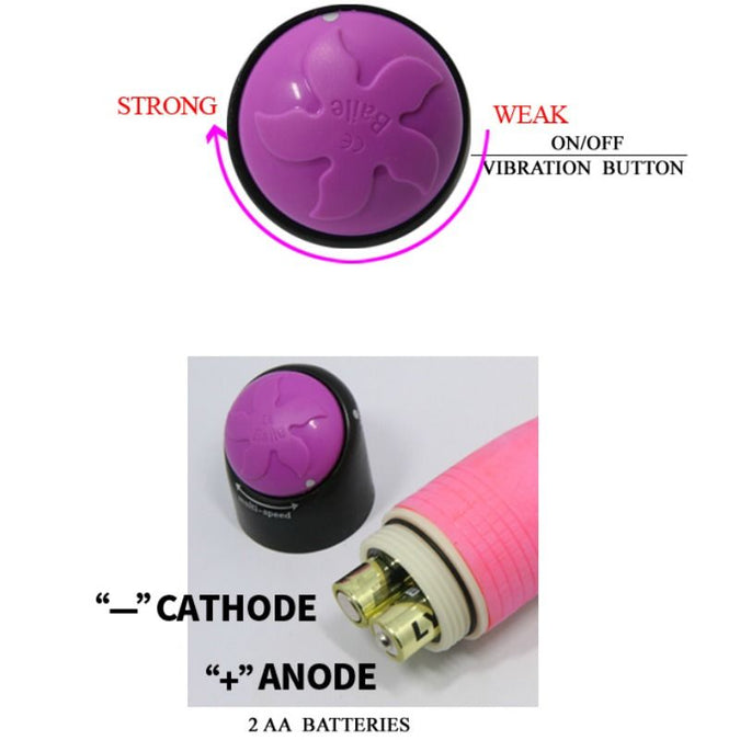 Baile – Colorful Sex Realistic Vibrator Pink 23 Cm