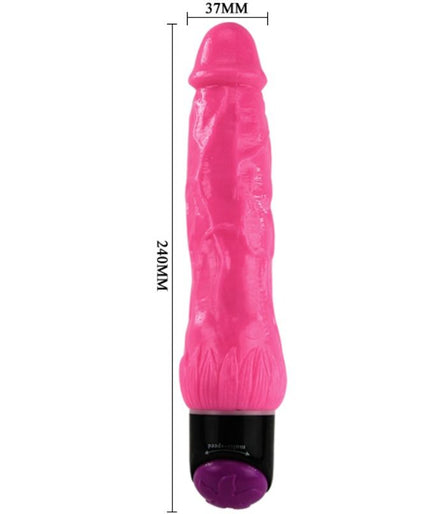 BAILE - COLORFUL SEX REALISTIC VIBRATOR PINK 24 CM