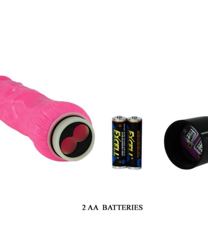 BAILE - COLORFUL SEX REALISTIC VIBRATOR PINK 24 CM