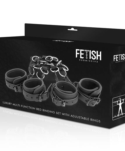 FETISH SUBMISSIVE - LUXURY BED TIES SET WITH NOPRENE LINING