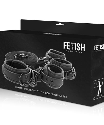 FETISH SUBMISSIVE - SET OF HANDCUFFS AND TIES WITH NOPRENE LINING