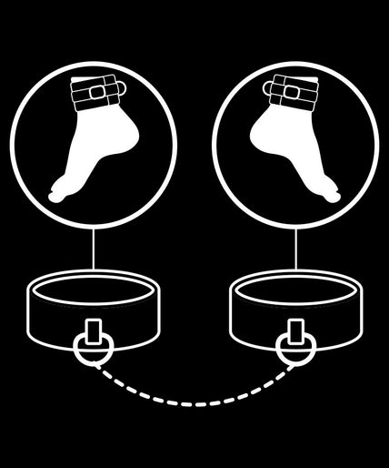 FETISH SUBMISSIVE - VEGAN LEATHER ANKLE CUFFS WITH NOPRENE LINING