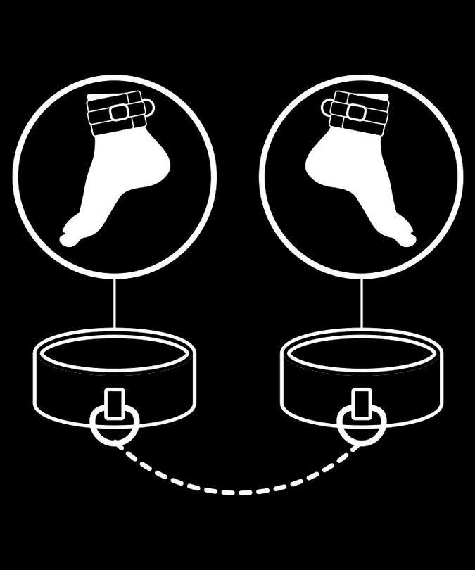 Fetish Submissive – Vegan Leather Ankle Cuffs with Noprene Lining