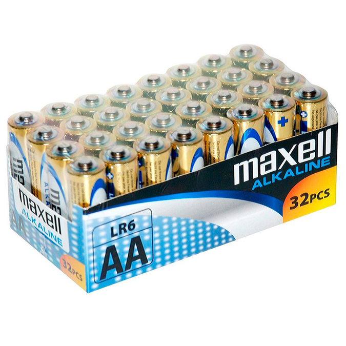 Maxell – Alkalinebatterij AA LR6 Pak*32 stuks
