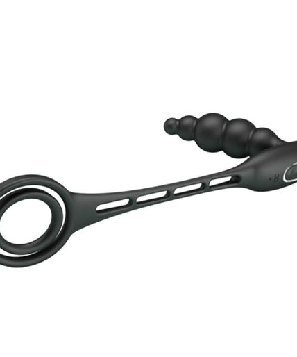 PRETTY LOVE - PENIS RINGS WITH VIBRATOR PLUG