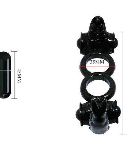 BAILE - SWEET RING DOUBLE RING WITH DOUBLE RABBIT