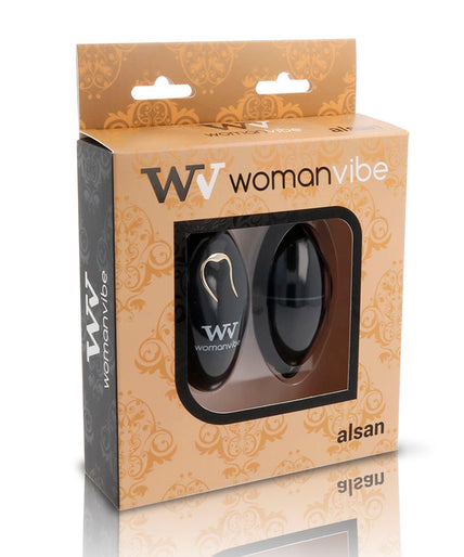 WOMANVIBE - ALSAN EGG REMOTE CONTROL BLACK SILICONE BLACK