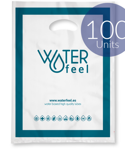 WATERFEEL - 100 LARGE PLASTIC BAGS 40 X 50 CM