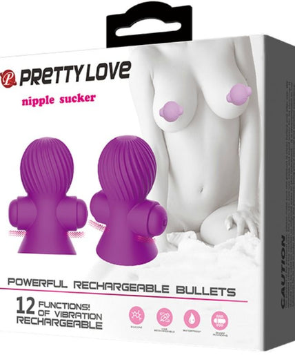 PRETTY LOVE - NIPPLE STIMULATORS 12M LILAC VIBRATION