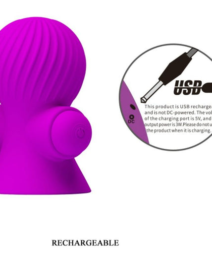 PRETTY LOVE - NIPPLE STIMULATORS 12M LILAC VIBRATION