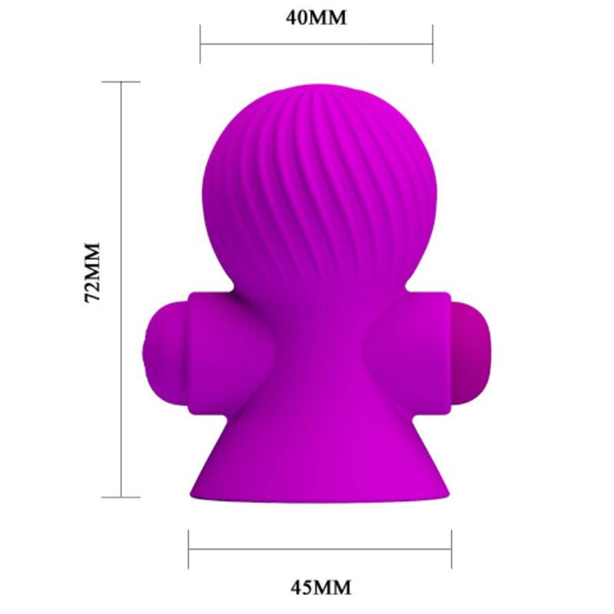 PRETTY LOVE - NIPPELSTIMULATOREN 12M LILA VIBRATIE